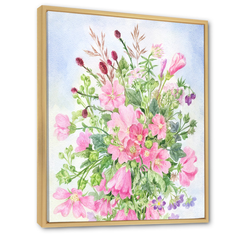 «Blossoming Wild Flowers In The Meadows II», reproduction d'art sur toile traditionnelle, H 20 po x l 12 po x P 1,5 po