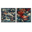 Otwell - Ensemble de 2 collages abstraits carrés-101859128-101859129
