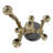 Lydia Multi-Taper Candle Holder, Branching-Stem Design, 38 Inch Gold Metal