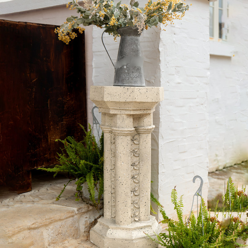 Support d'intérieur pour plante à colonne piédestal de couleur oxyde de magnésium 23,12 pouces pour plantes fougères en pot comme table d'appoint prête à l'emploi