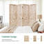 Paravent en bois massif 67 po H - Paravent Serenity Floral-126671357-126671360