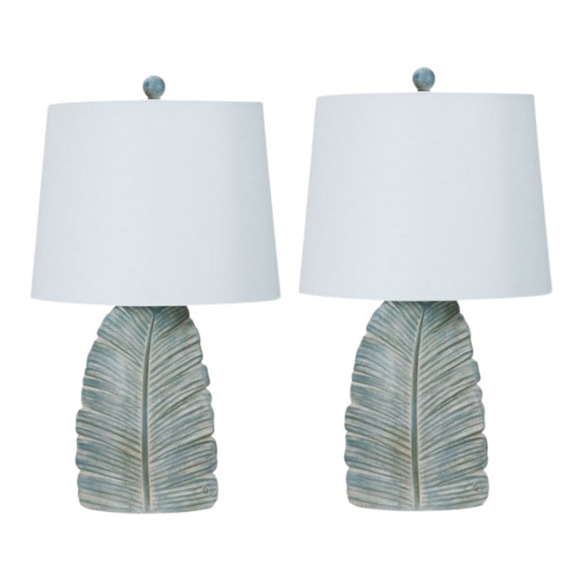 Refton Resin Table Lamp, Casual Blue, 23" H x 13" W x 13" D