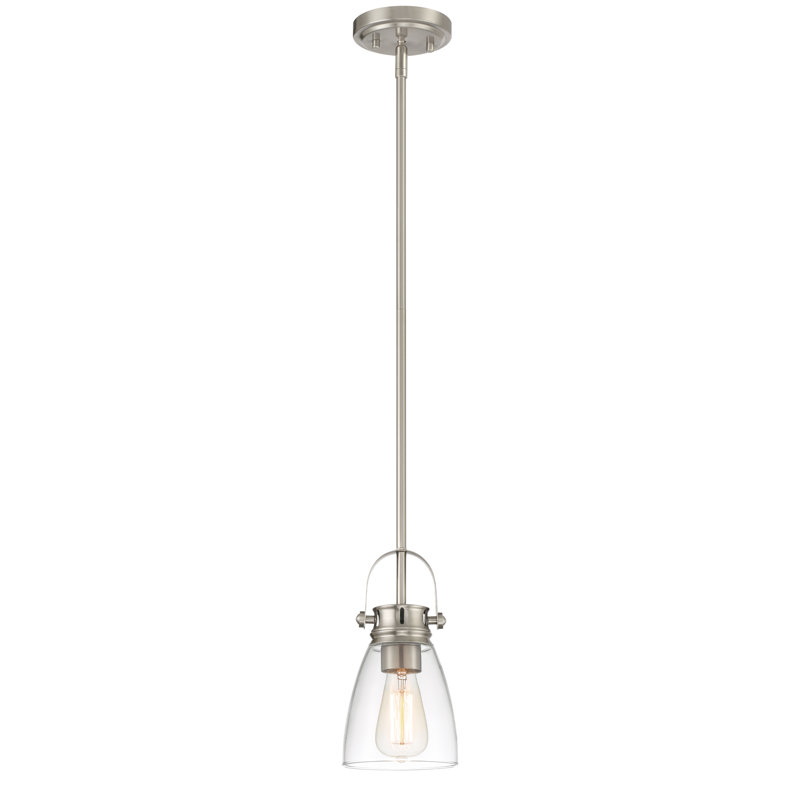 Luminaire suspendu cylindrique en acier à 1 lumière à intensité variable Clairton Certifié UL