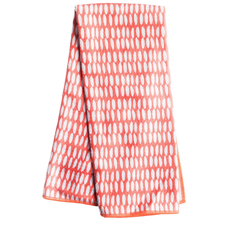 Jacquard Dish Cloth Kitchen Towel, Coral