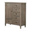 Mobilier de chambre à coucher à poignée ronde moderne en métal brossé gris chaud 1Pc