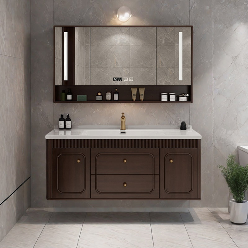 Modern light luxury simple bathroom cabinet
