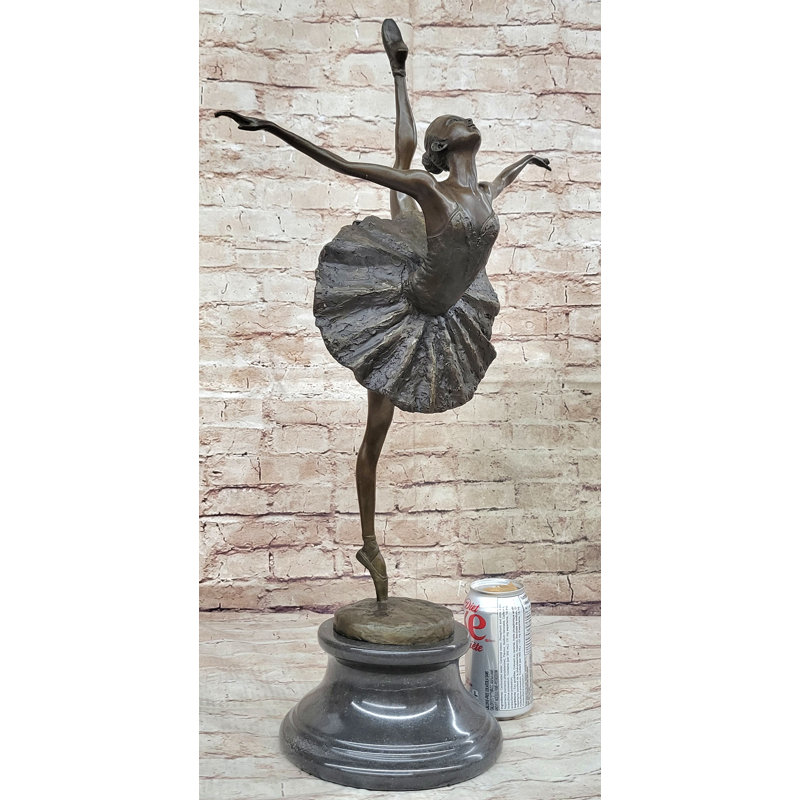 Statue de bronze danseur de ballerine Adelmino