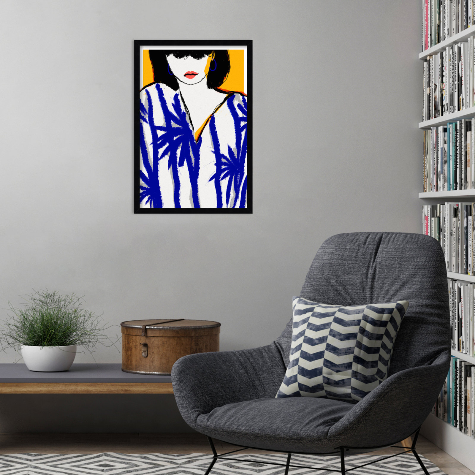 Galya "Summer Memories" Print by Treechild, Black, 25" H x 17" W