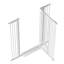 Barrière de sécurité extra haute en acier, H 53,15 po x l 29,53 po à 40,16 po, barrière de sécurité blanche pour grands chiens et chats