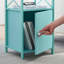 Modern bedside Table with Storage Shelf and Door, Industrial Nightstand for Bedroom, Living Room-1170492864