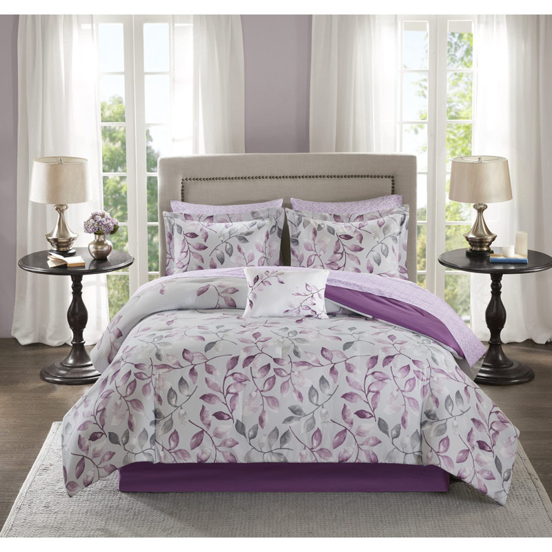 Lafael Comforter Set with Cotton Bed Sheets, Queen Comforter + 9 Additional Pieces