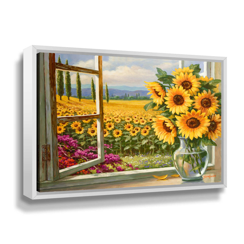 Arezo Time - Reproduction d'art sur toile, H 36 po x l 48 po x P 2 po, Cadre flottant blanc