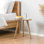 Azori 18" Solid Wood 3-Leg End Table with Triangular Top
