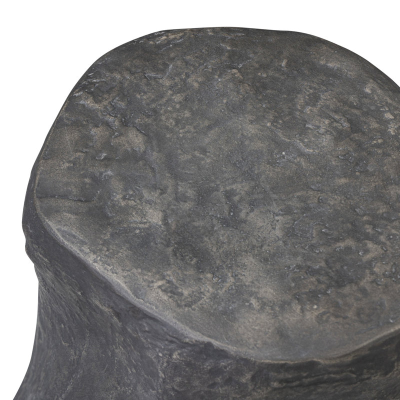 Bomba Small End Table-Textured Black Concrete