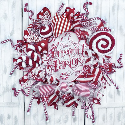 Couronne en maille 20 po Peppermint