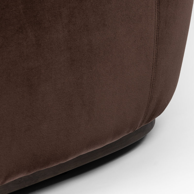 Julius Swivel Chair, Surrey Cocoa Velvet