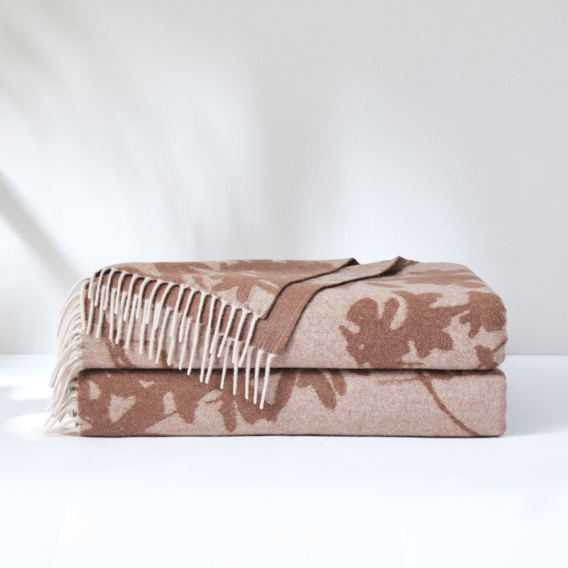 Sylvan Drift Wool Blend Throw Blanket