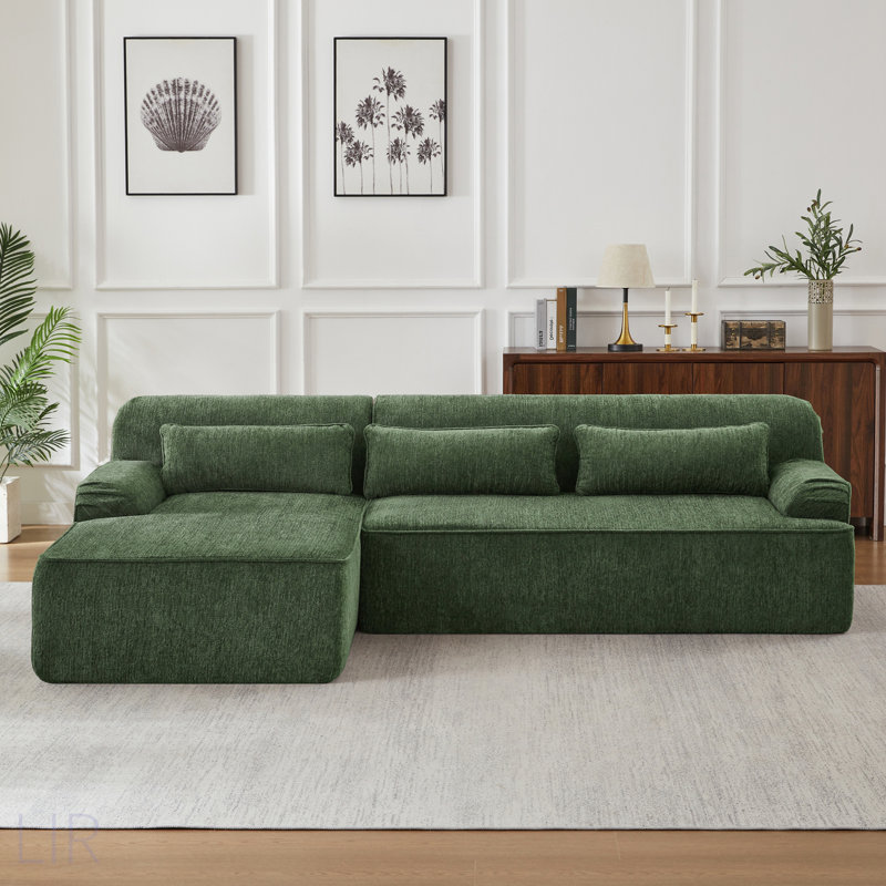 Canapé modulaire surdimensionné en L Chenille