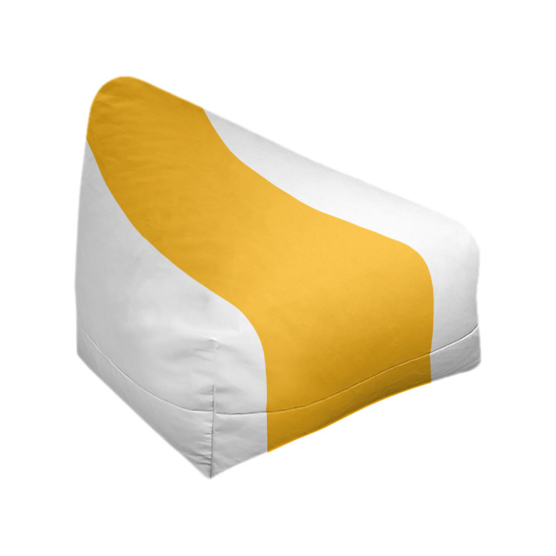Bean Bag Cover, 42" H x 38" W x 2" D, White/Pittsburgh Gold