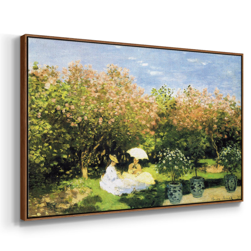 Le jardin, 1872, H 25 po x l 37 po x P 2 po, Noyer