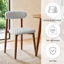 Ensemble de chaises de salle à manger rembourrées Modern 4 pièces avec dossier incurvé et structure en bois massif-1623525906