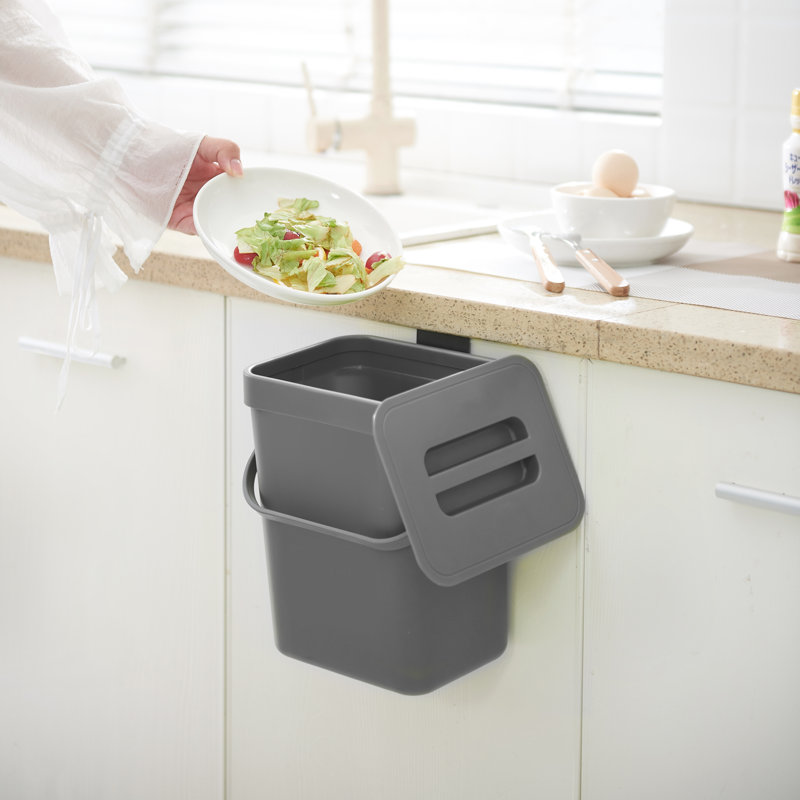 Puro 3 Litre Countertop Waste Baskets, Grey