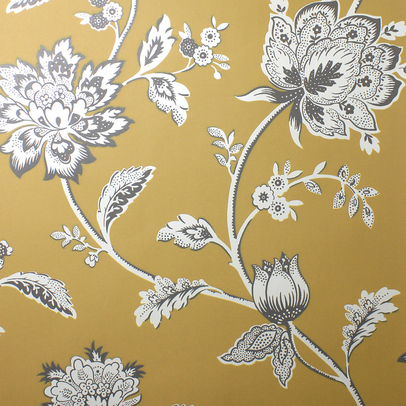 Lark Manor 10.5m x 52cm Floral Wallpaper Roll, Brown