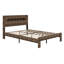 Structure de lit plateforme en bois avec tête de lit à DEL avec rangement et 2 USB, grand rangement sous le lit-15917002