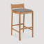 Jack outdoor bar stool - teak - Natural fabric-1806881725