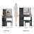 29.2" Small Size Left Drawer Desktop Vanity Table + Cushioned Stool, Large Sliding, Touch Control, Tri-Color Switching, Brightness Adjust LED Mirror, High Capacity Storage, Suitable For Small Space-1706129444