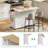 43.7'' Kitchen Island with Drop Leaf and Power Outlet, Rolling Kitchen cart with Storage and Adjustable Shelving-1282018186-1282018188