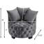 Chaise d'appoint contemporaine rembourrée et capitonnée-506524841