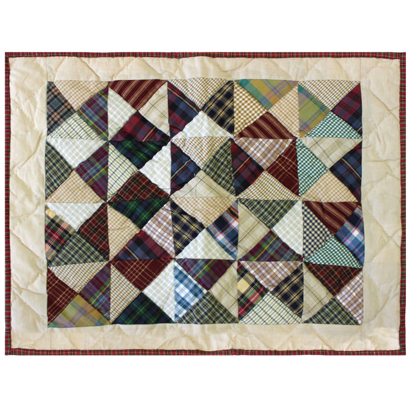 Kaleidoscope Farmhouse / Country Cotton Quilt, Full / Queen