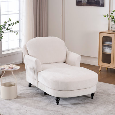 Chaise rembourrée, canapé-lit simple en lin confortable, fauteuil de repos dans la chambre à coucher du salon