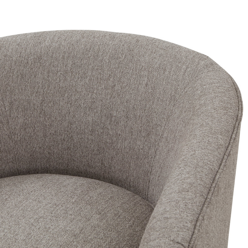 Chaise pivotante en tissu Arnardo, Gris chenille