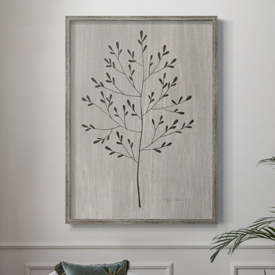 Leaves and Wood II Framed Print - Solid Wood 46830