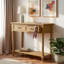 Console étroite Farmhouse avec 2 tiroirs et tablette inférieure-119639349
