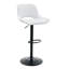 Tabourets de bar réglables modernes, blanc, paquet de 2, idéal pour la maison et la cuisine