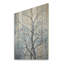 Arbre bleu et blanc qui fleurit en hiver III - Arbre sur bois-1063648851