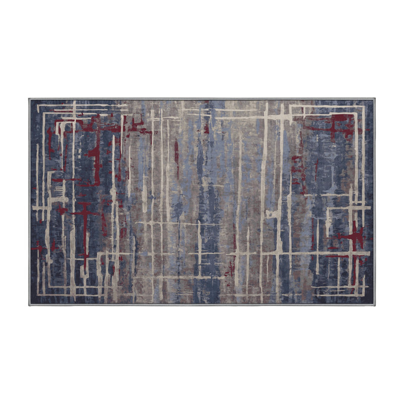 Tapis mauve lavable à la machine, Rectangle 8 pi x 12 pi