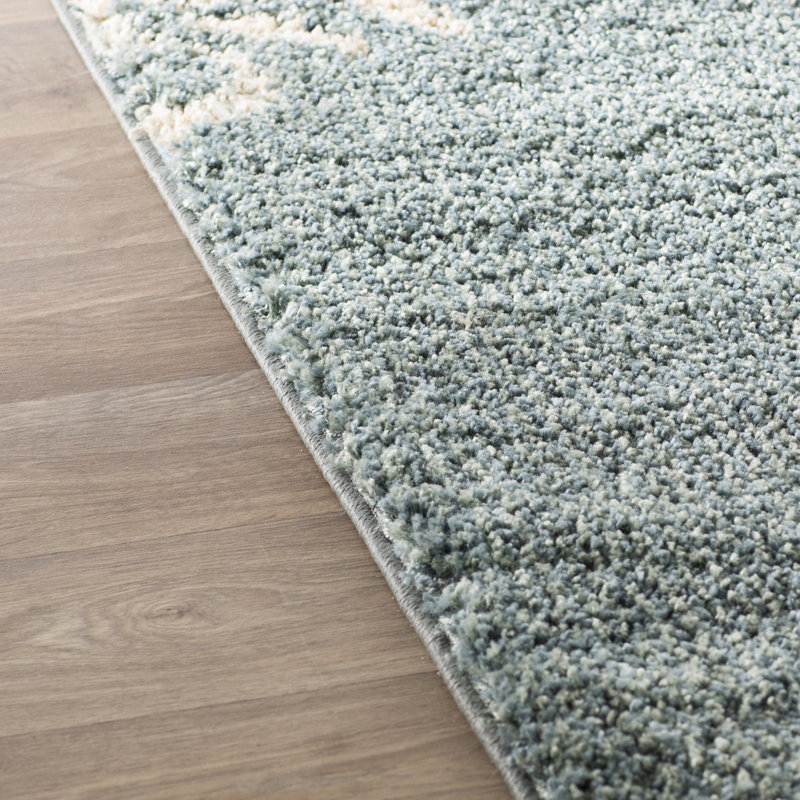 Tapis ornemental bleu Yasir, Rectangle 5 pi x 7 pi