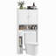 Armoire de rangement au-dessus de la toilette, organisateur de salle de bain moderne avec 2 portes, tablettes de rangement, porte-papier hygiénique, économiseur d'espace autoportant pour la salle de bain, buanderie, blanc-679712145
