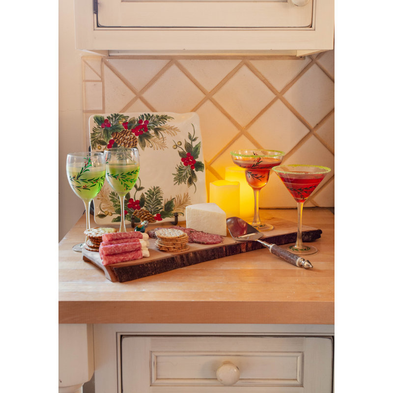 Holiday Vine 9 oz. Martini Glass