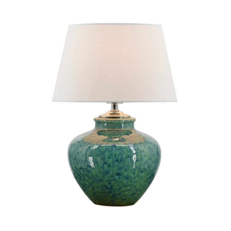 Luxen Studio Ceramic Table Lamp Interior Lighting Decorative Lamp Verdant Peacock Green