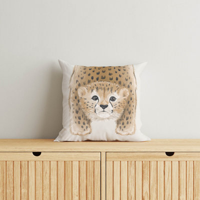 Lil Lying Leopard Ivory Pillow