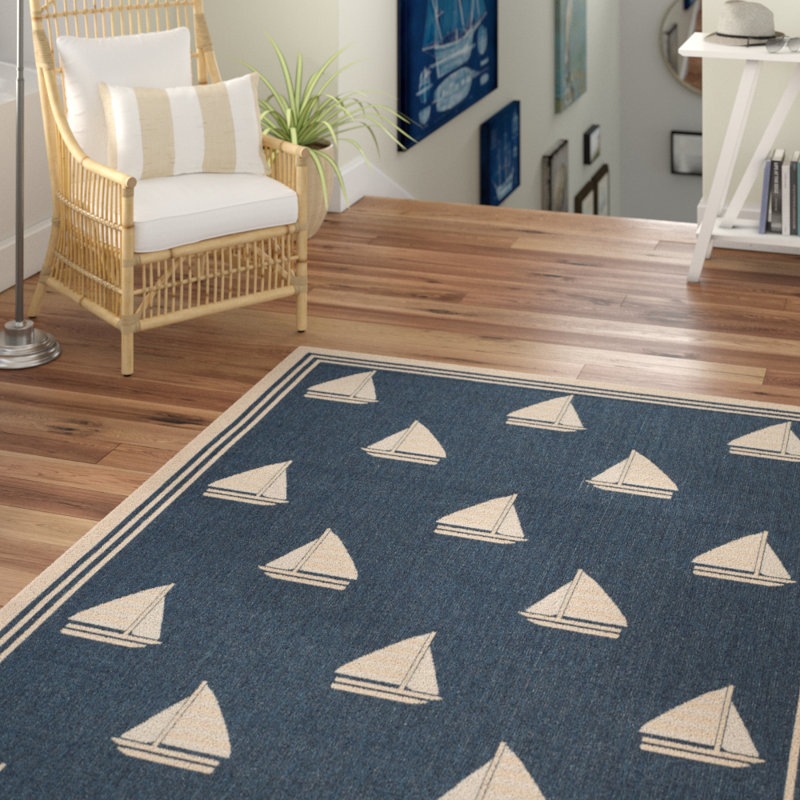 Tapis d'intérieur / extérieur à motif géométrique Sezis Performance, Rectangle 4 pi x 5 pi 7 po
