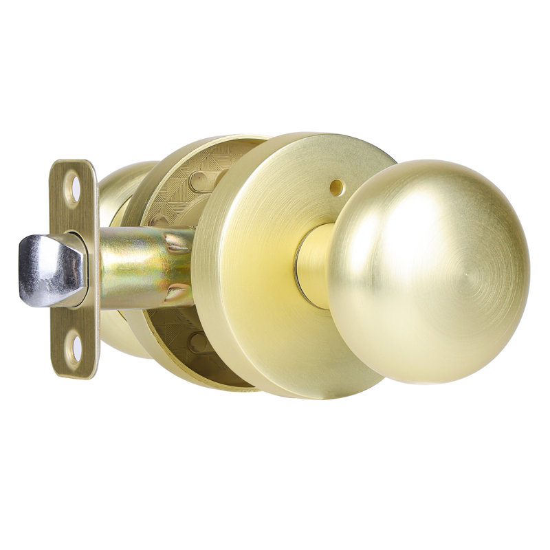 Coolnews Privacy Metal Door Knobs, Satin Brass