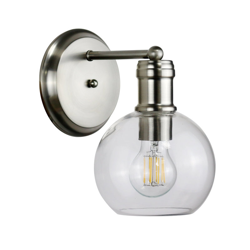 Oxa Spadaro 1 Light Brushed Nickel Indoor Wall Sconce 6"W