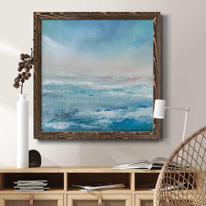 Après-midi délice - peinture sur toile encadrée, Cadre noyer, H 27,5 po x l 27,5 po x P 1,5 po