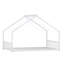 Structure de lit pour enfant pleine grandeur avec bandes lumineuses à DEL, structure de lit en fer sur le toit